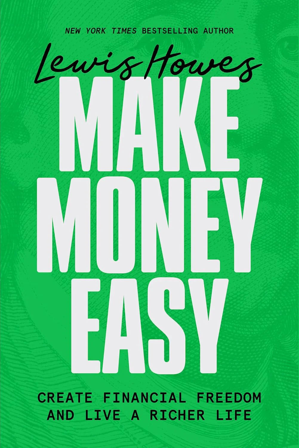 Make Money Easy by Lewis Howes - Hardback edition cover detail, wealth-building and financial freedom book