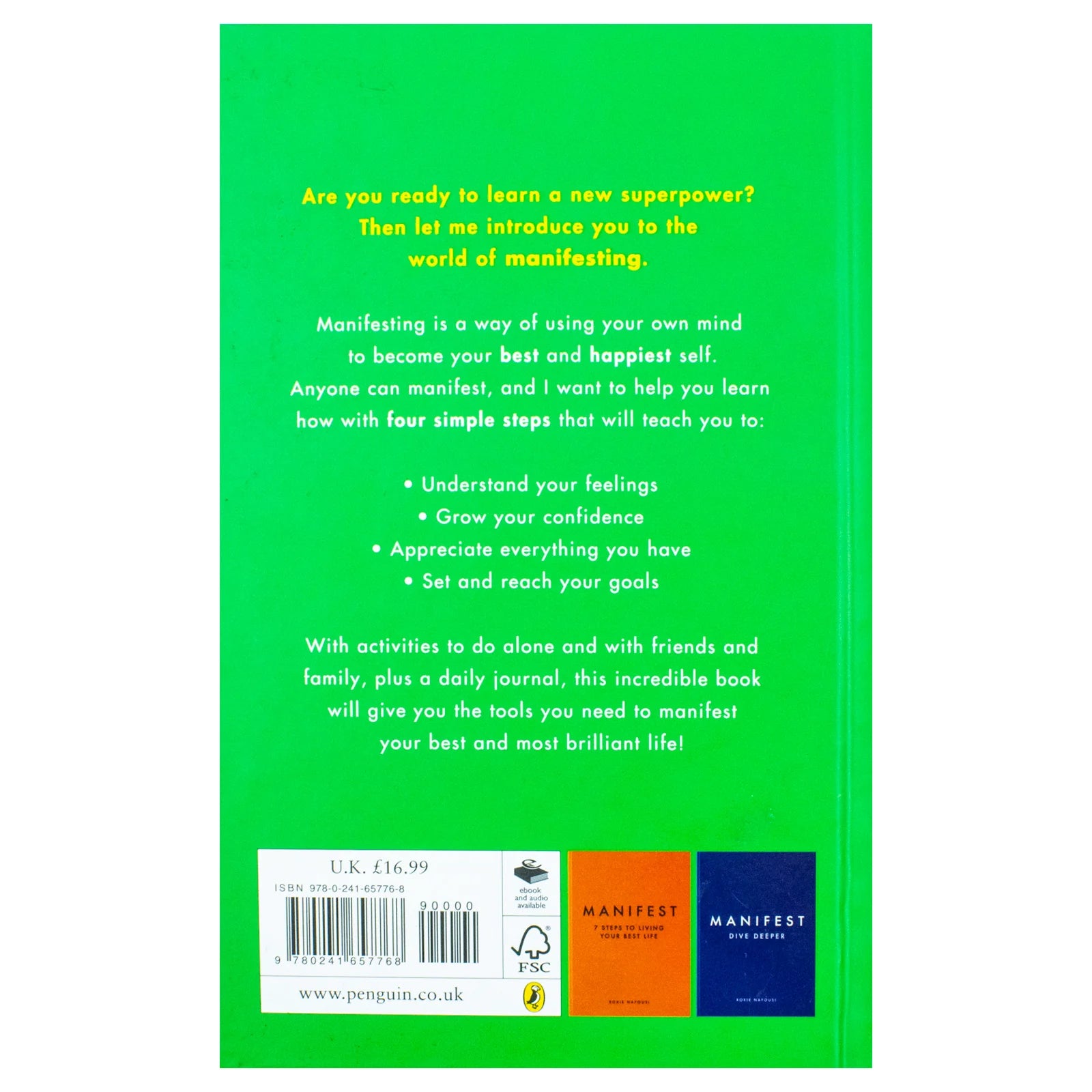Manifest for Kids by Roxie Nafousi - hardback book featuring the 8-week daily journal for kids ages 9+