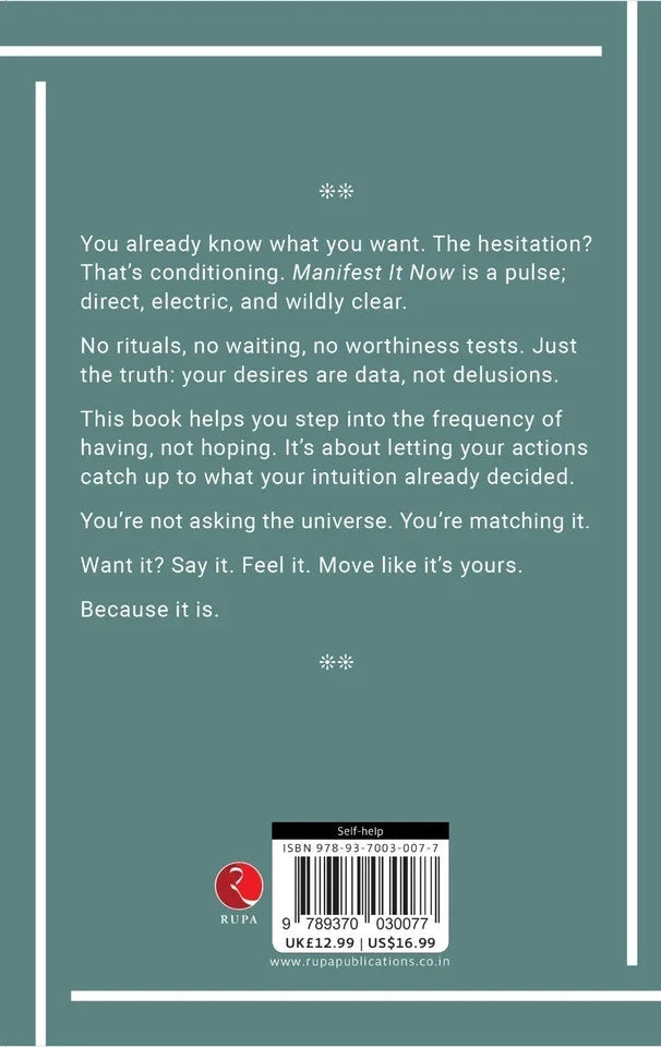 Manifest It Now by Chloe Hart - paperback book detail image