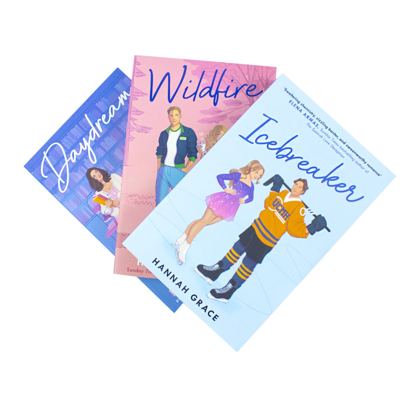 The Maple Hills Series 3 Books Collection Set by Hannah Grace - Icebreaker, Wildfire and Daydream - New Adult Romance Paperback