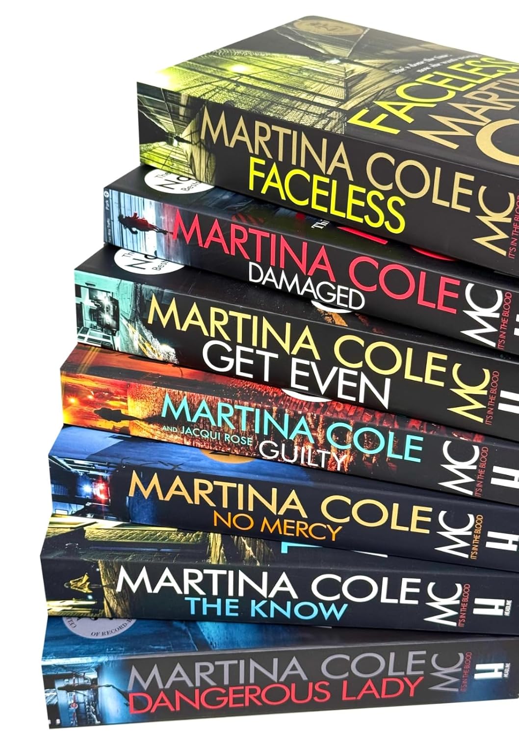 Martina Cole 7 Books Collection Set paperback spines showing all seven gangland crime thriller titles by bestselling author Martina Cole
