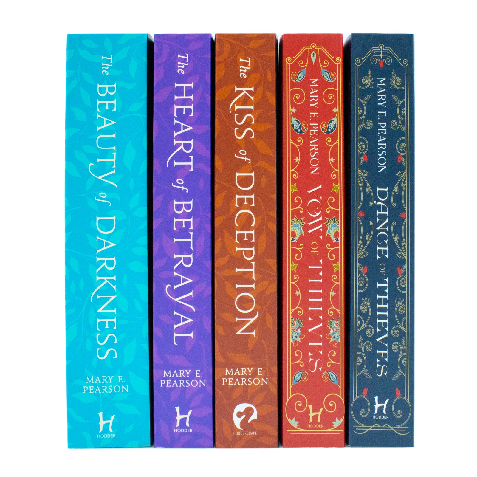 Mary E. Pearson 5 Books Collection Set spines - paperback Young Adult fantasy romance box set