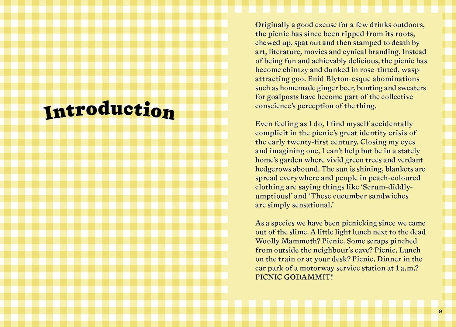 Max's Picnic Book hardback back cover showing picnic menus and recipes