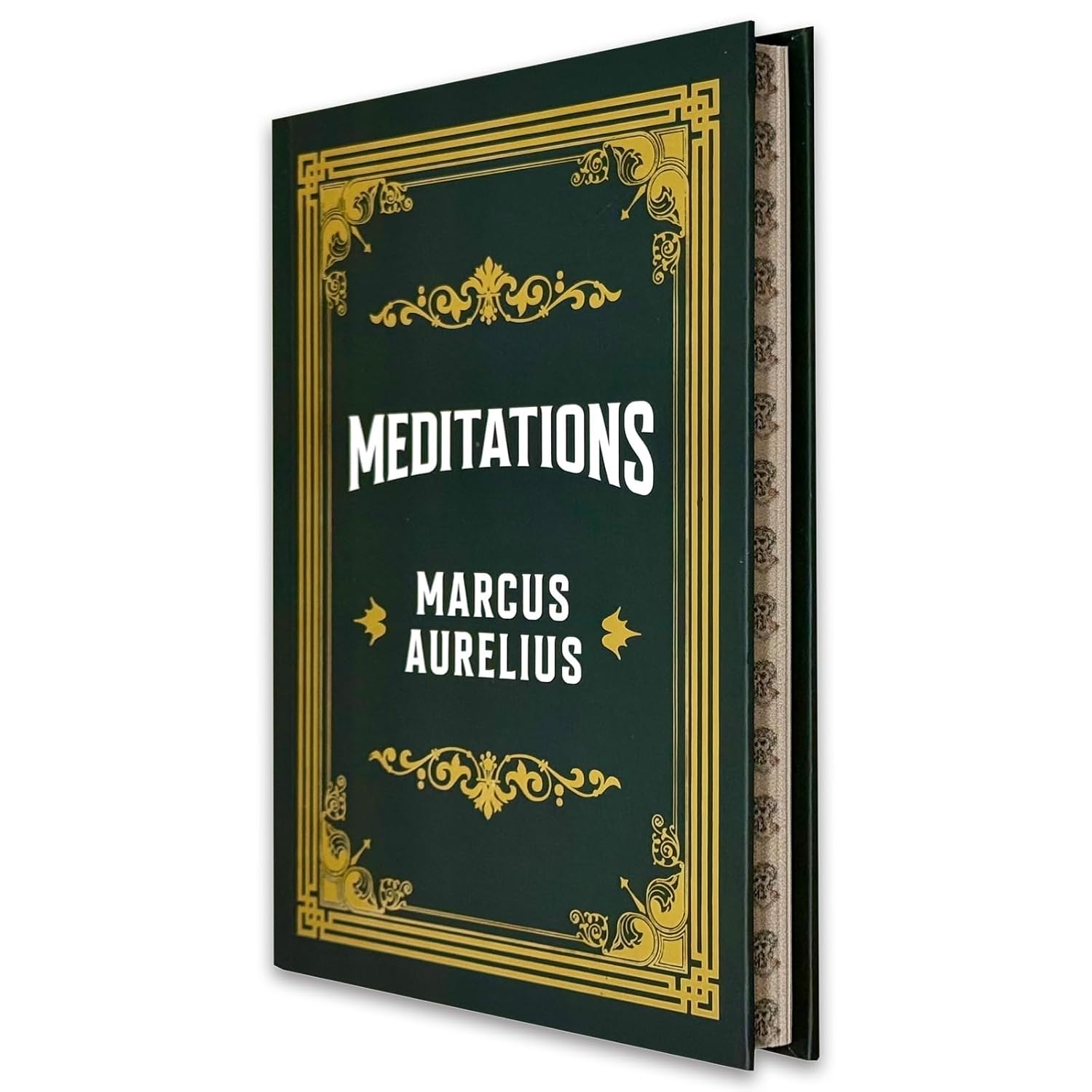 Meditations by Marcus Aurelius, new hardcover edition, front cover of Stoic philosophy classic