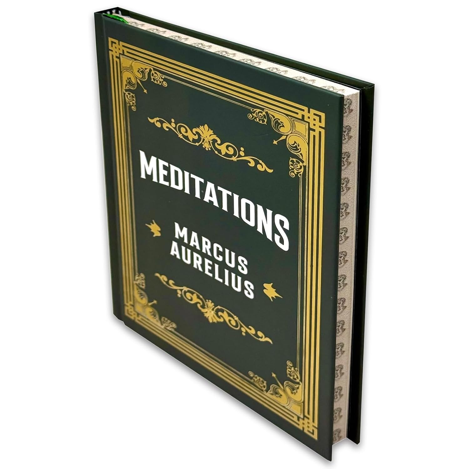 Meditations by Marcus Aurelius hardcover edition, spine and cover detail