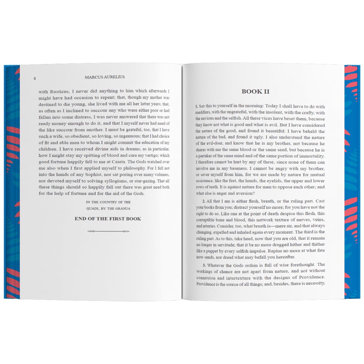 Meditations by Marcus Aurelius - Wilco Classics sprayed edge hardback spine detail