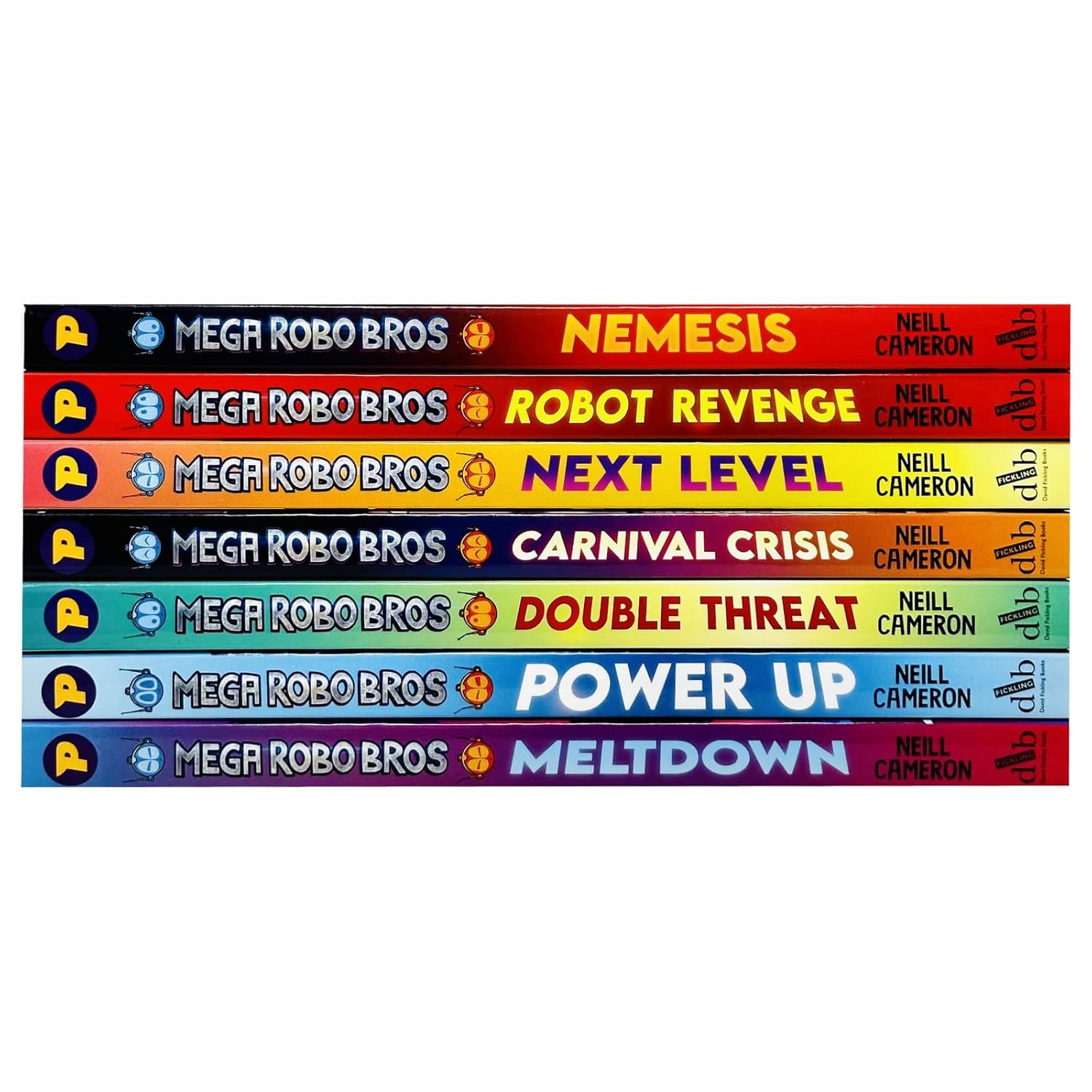 Mega Robo Bros Series 7 Books Collection Set by Neill Cameron - paperback graphic novels