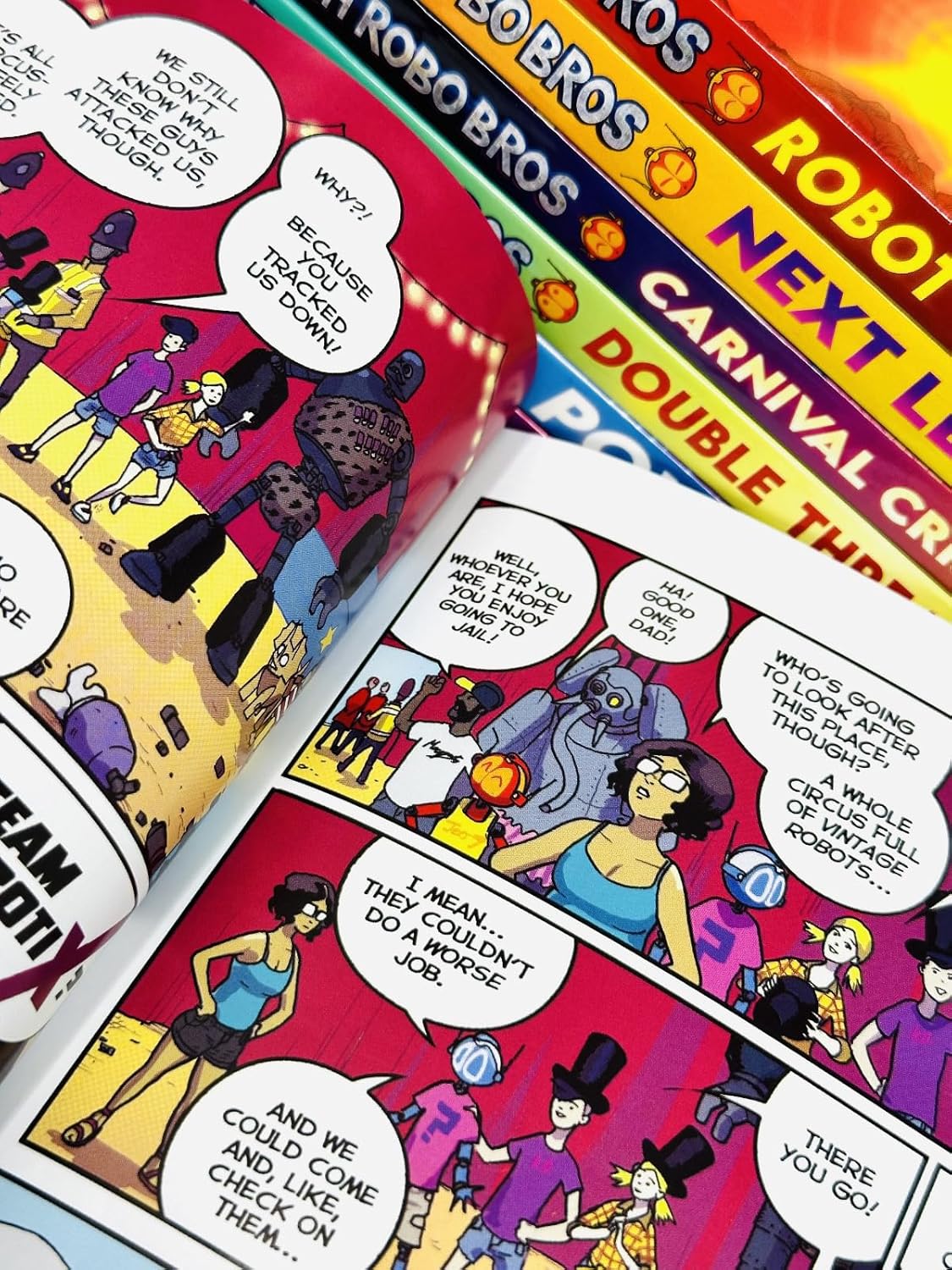 Mega Robo Bros Series 7 Books Collection Set by Neill Cameron - paperback graphic novels