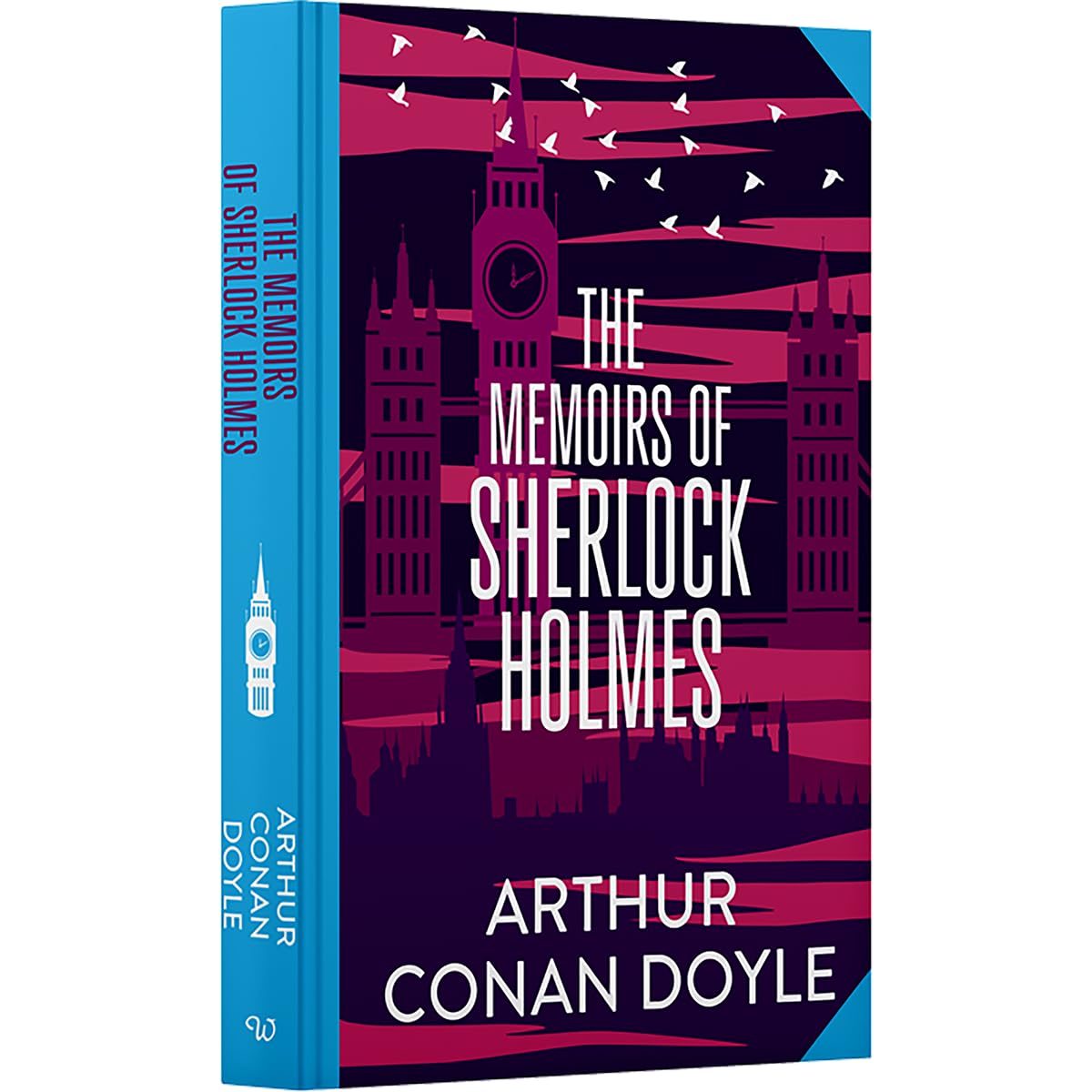 The Memoirs of Sherlock Holmes by Arthur Conan Doyle - Wilco Classics sprayed edge premium hardback back cover