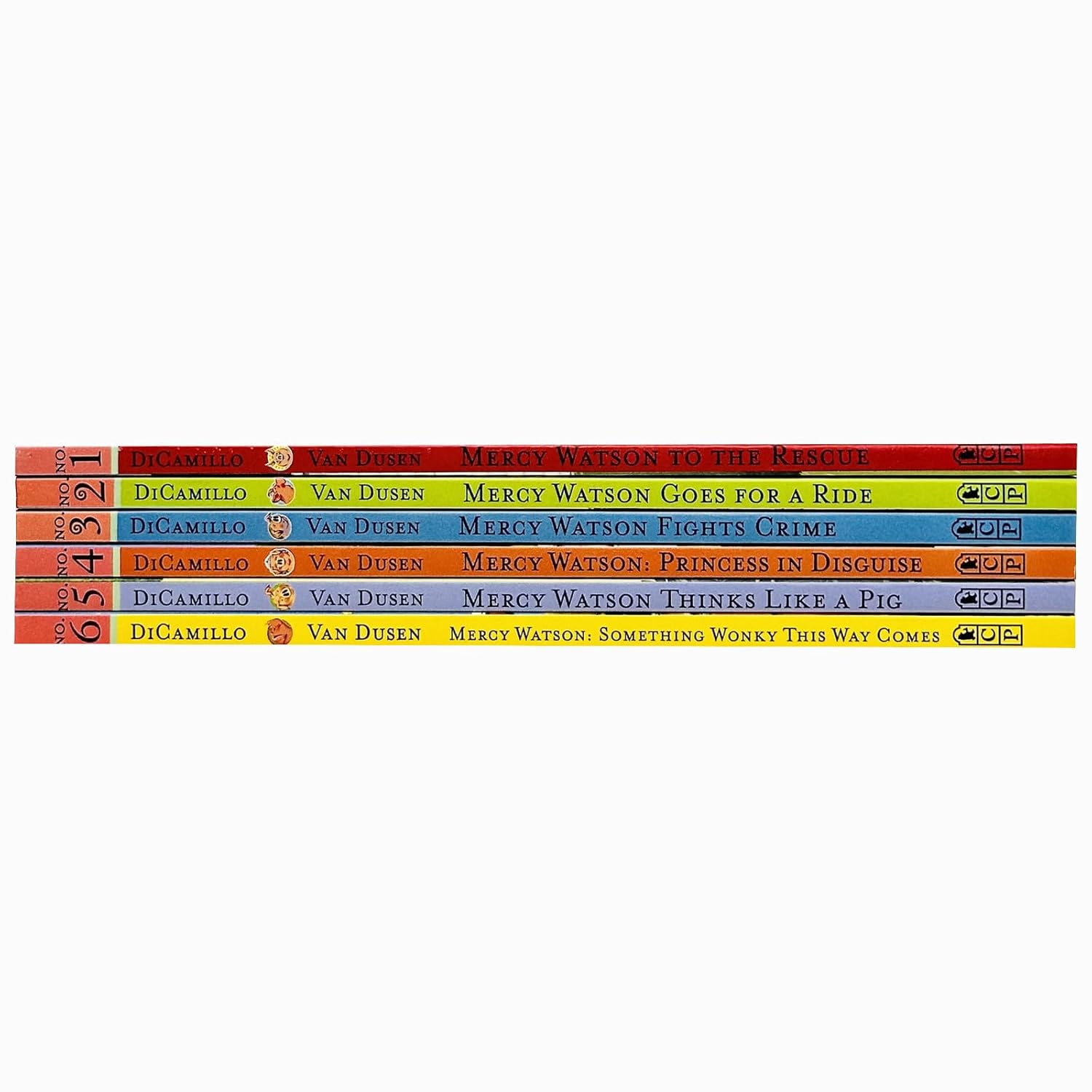 Mercy Watson Series paperback book set covers by Kate DiCamillo, illustrated by Chris Van Dusen
