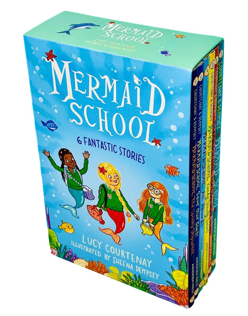Mermaid School Series 6 Books Collection Set by Lucy Courtenay and Sheena Dempsey, Andersen Press paperback