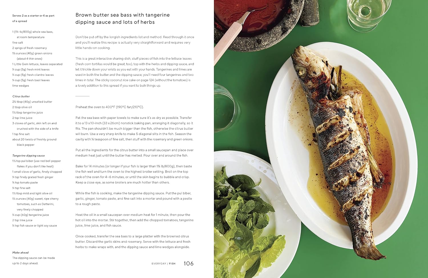 Mezcla: Recipes to Excite by Ixta Belfrage - inside pages showing quick and slow recipe sections