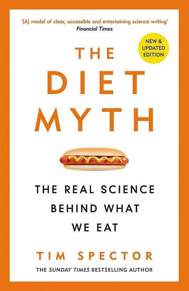 Stacked paperback books from the Michael Mosley and Tim Spector diet and health science 3 book set