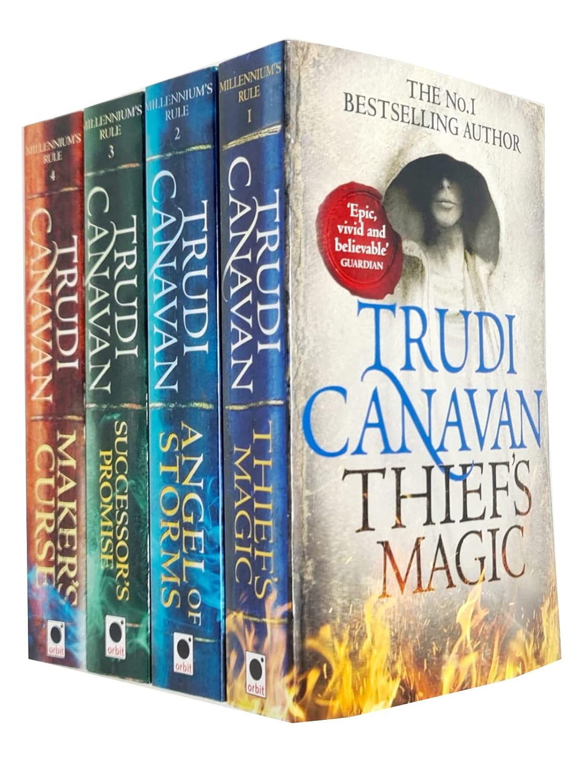Millennium's Rule 4 Books Collection Set by Trudi Canavan - Thief's Magic, Angel of Storms, Successor's Promise, Maker's Curse - Paperback epic fantasy box set