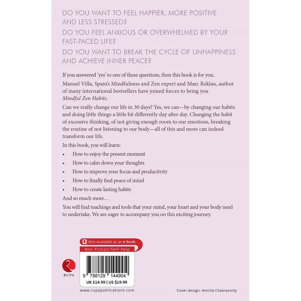 Mindful Zen Habits paperback by Manuel Villa and Marc Reklau, additional product view