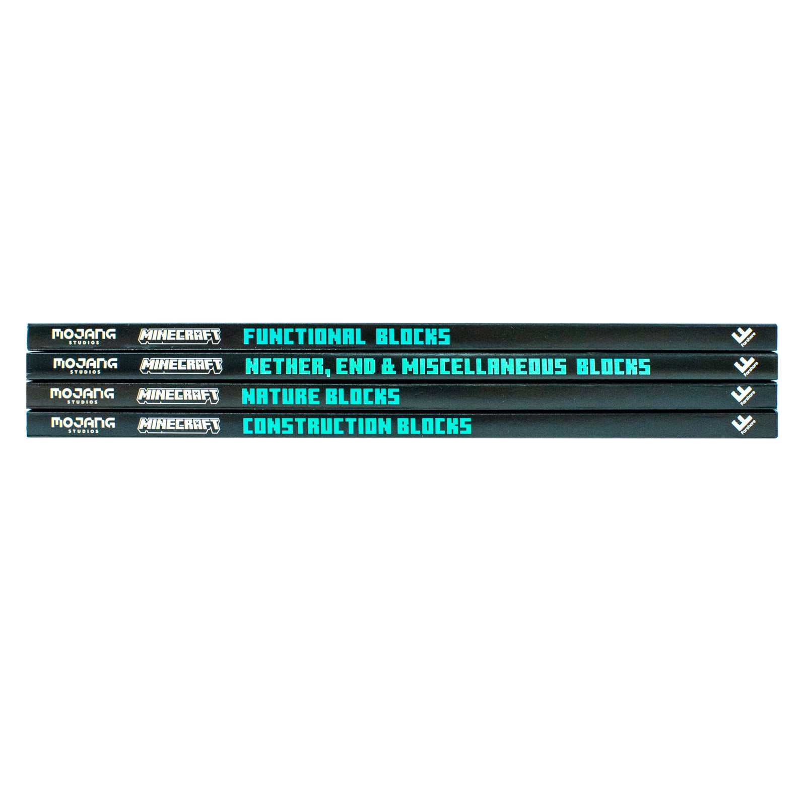Minecraft Blocks Complete Collection 4 Books Set by Mojang AB - Functional, Nature, Nether & Construction Blocks - Paperback - Ages 7-9