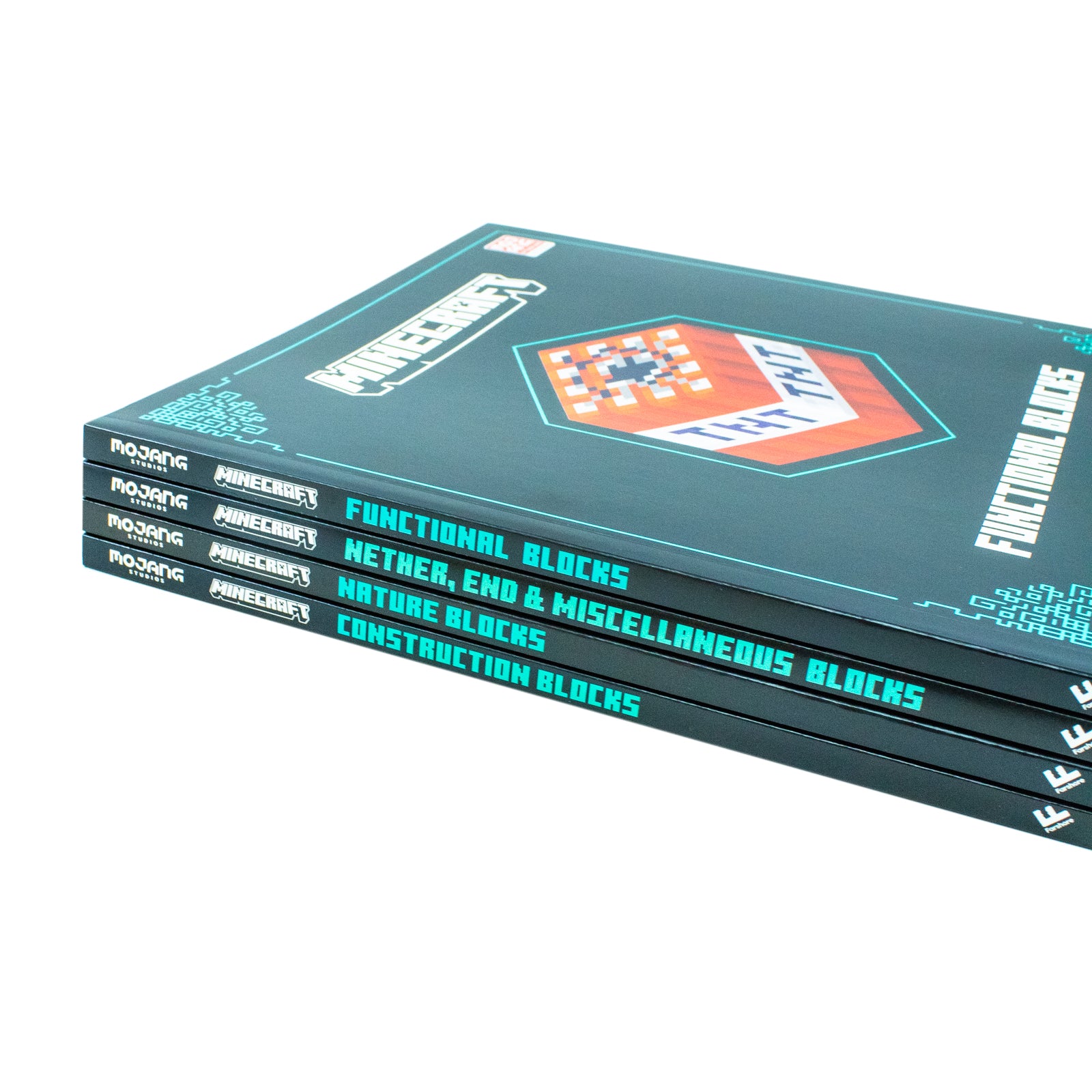 Minecraft Blocks Complete Collection 4 Books Set by Mojang AB - Functional, Nature, Nether & Construction Blocks - Paperback - Ages 7-9