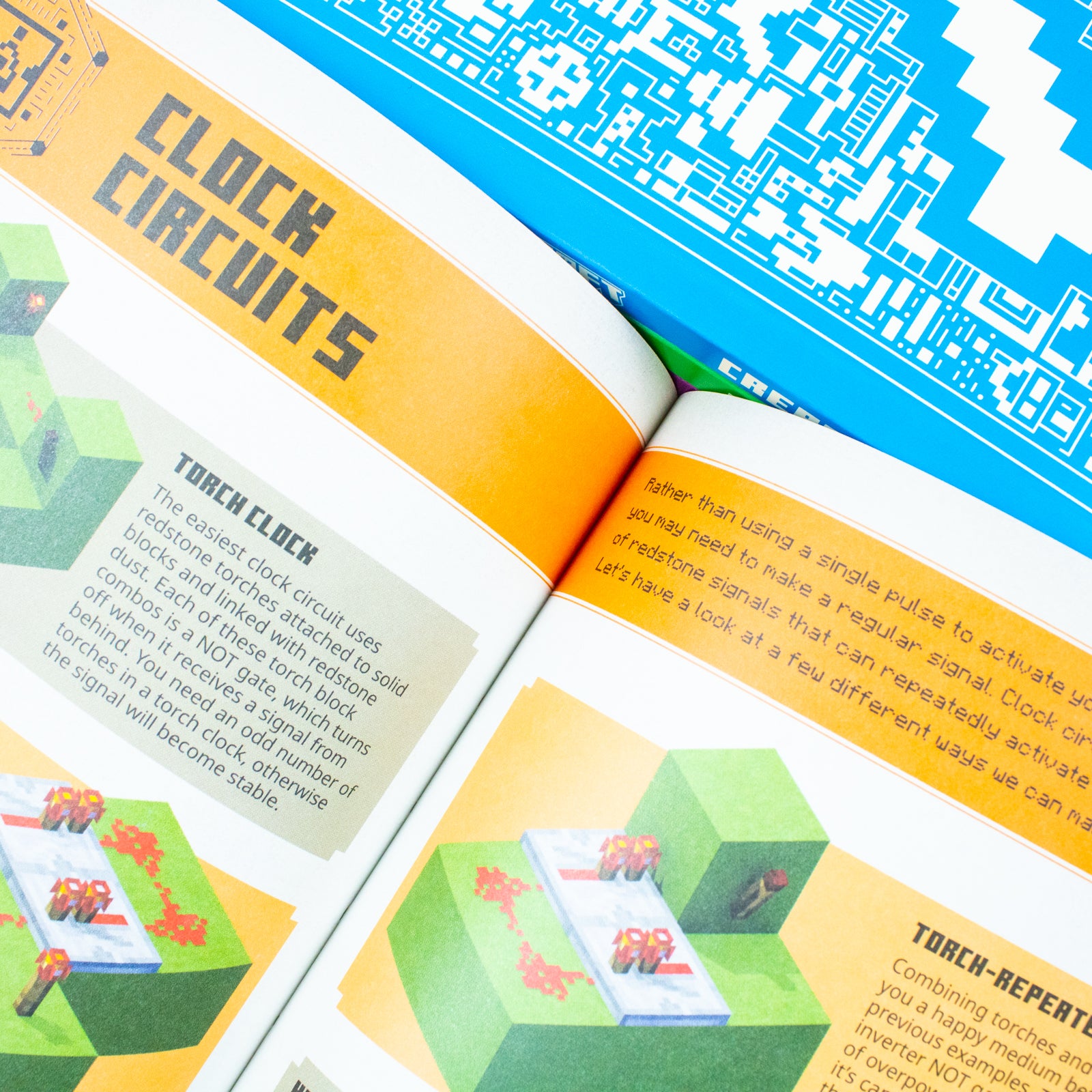 Minecraft Handbook Collection sample inside pages with screenshots and diagrams