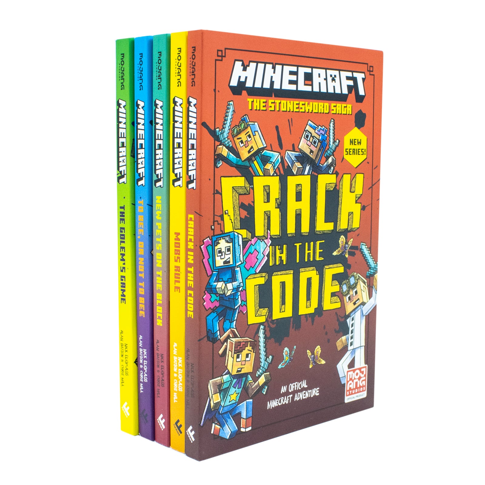 Minecraft Stonesword Saga 5 Books Collection Set by Nick Eliopulos - The Golem's Game paperback cover