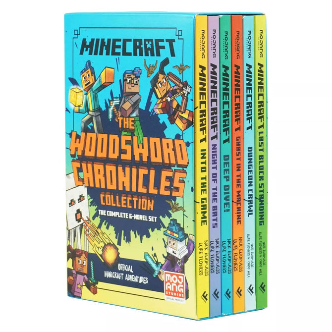 Minecraft Woodsword Chronicles 6 Book Collection Set by Nick Eliopulos - Paperback - Ages 7-9