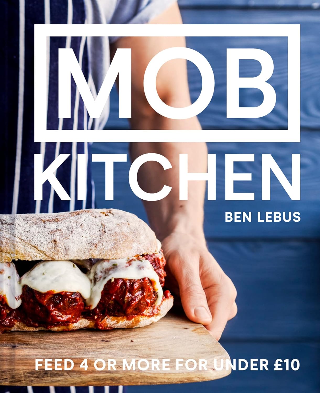 Inside pages of the MOB Kitchen hardback cookbook collection showing recipes and food photography