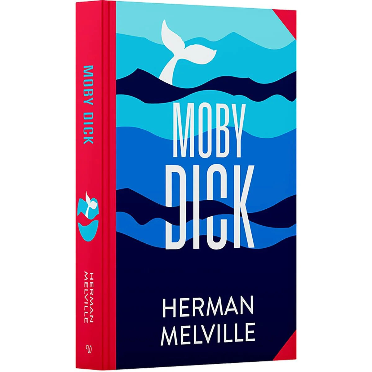 Moby Dick by Herman Melville sprayed edge hardback edition angled view showing coloured page edges