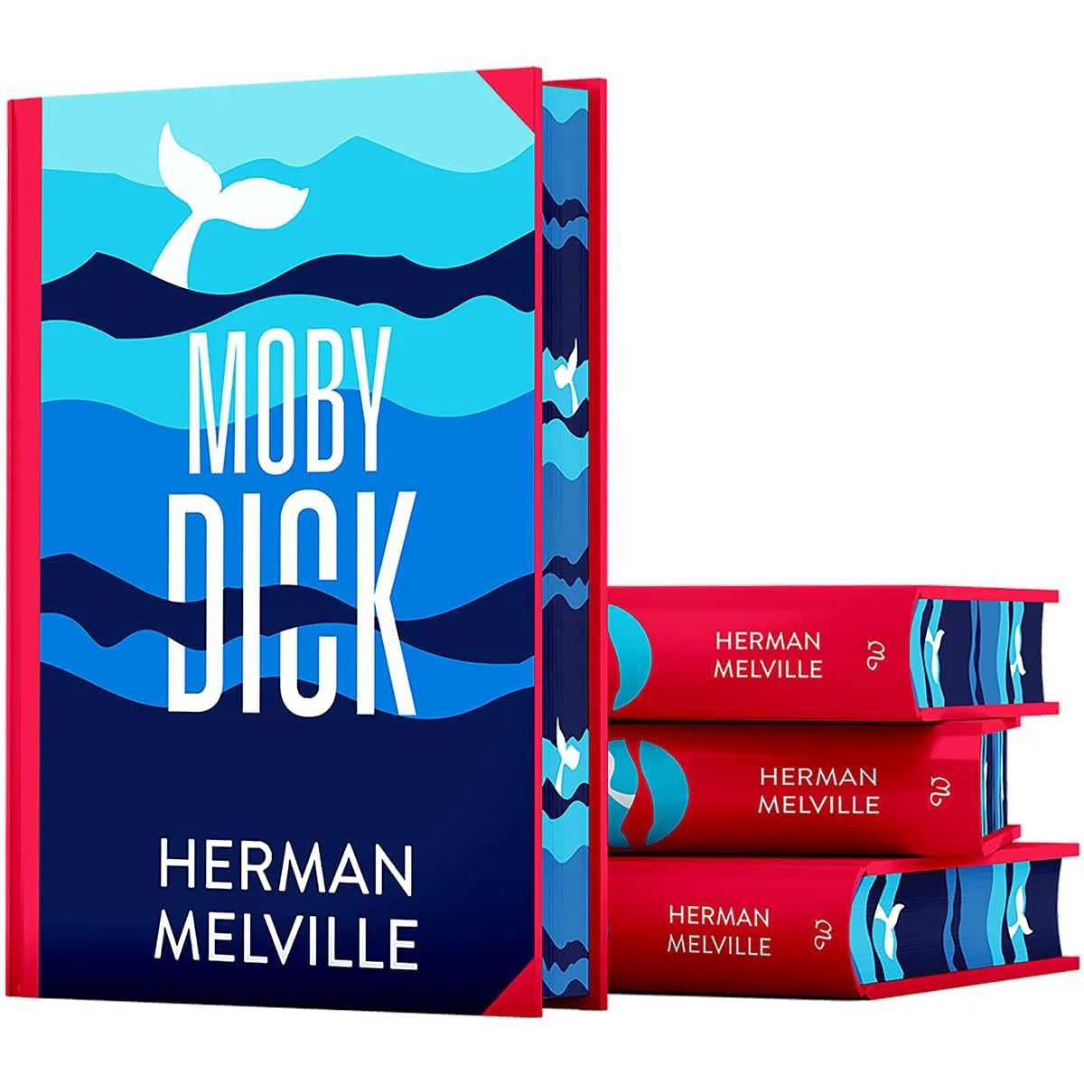 Moby Dick by Herman Melville sprayed edge premium hardback close-up detail of the coloured edges