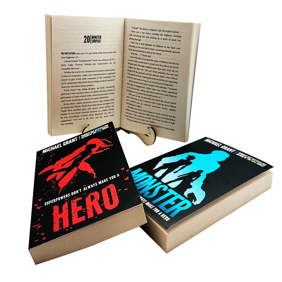 The Monster Series by Michael Grant 3 Books Collection Set (Monster, Villain, Hero) - YA Paperback