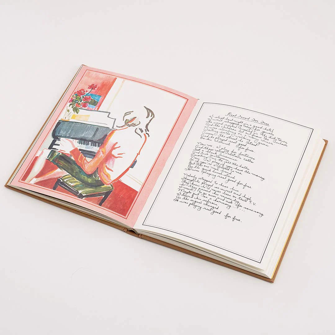 Morning Glory on the Vine by Joni Mitchell - hardback interior page featuring poems and early songs artwork