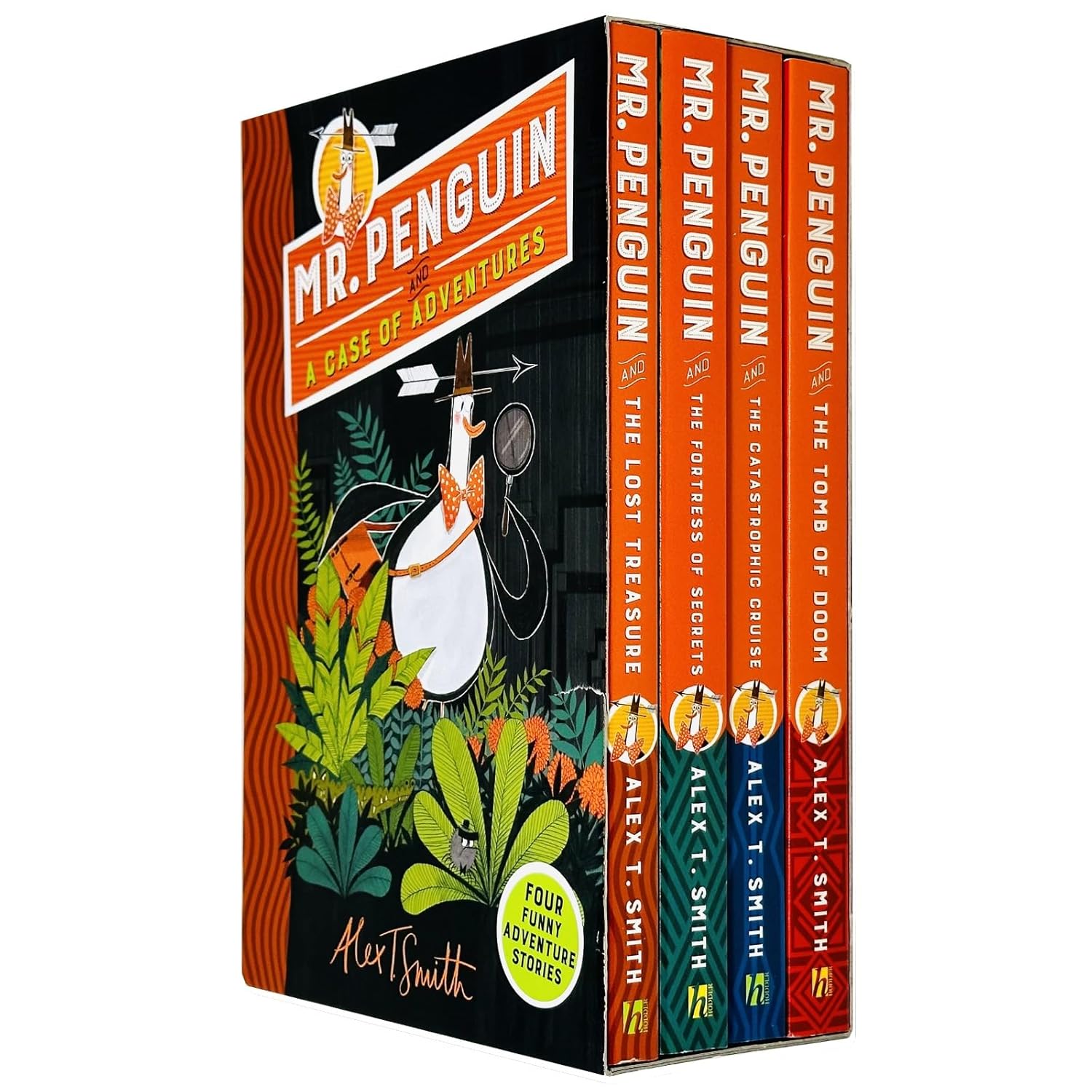 Mr Penguin 4 Books Collection Set by Alex T Smith - paperback box set including Lost Treasure, Fortress of Secrets, Catastrophic Cruise and Tomb of Doom