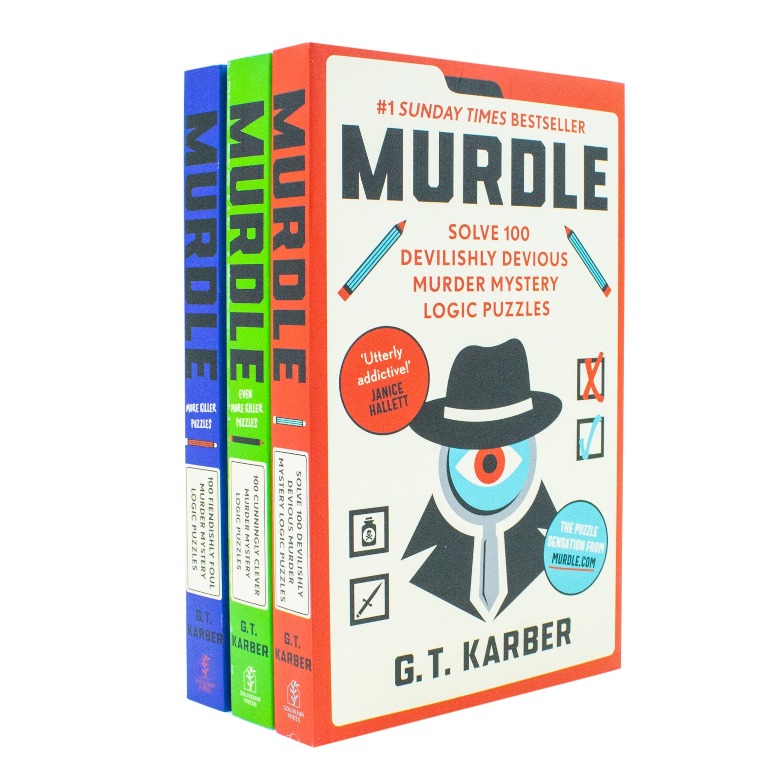 Murdle Puzzle Series 3 Books Collection Set by G. T. Karber - paperback murder mystery logic puzzle books