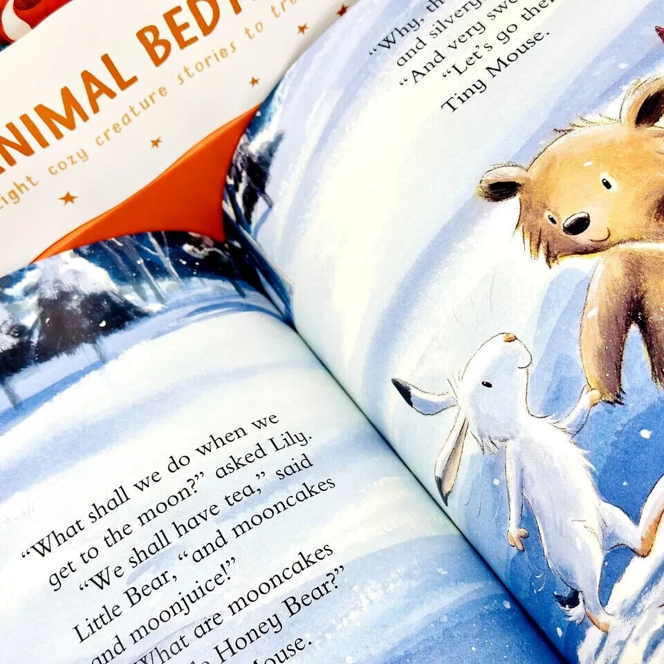 My Animal Bedtime Picture Stories box set paperback books laid out, Ages 3-5