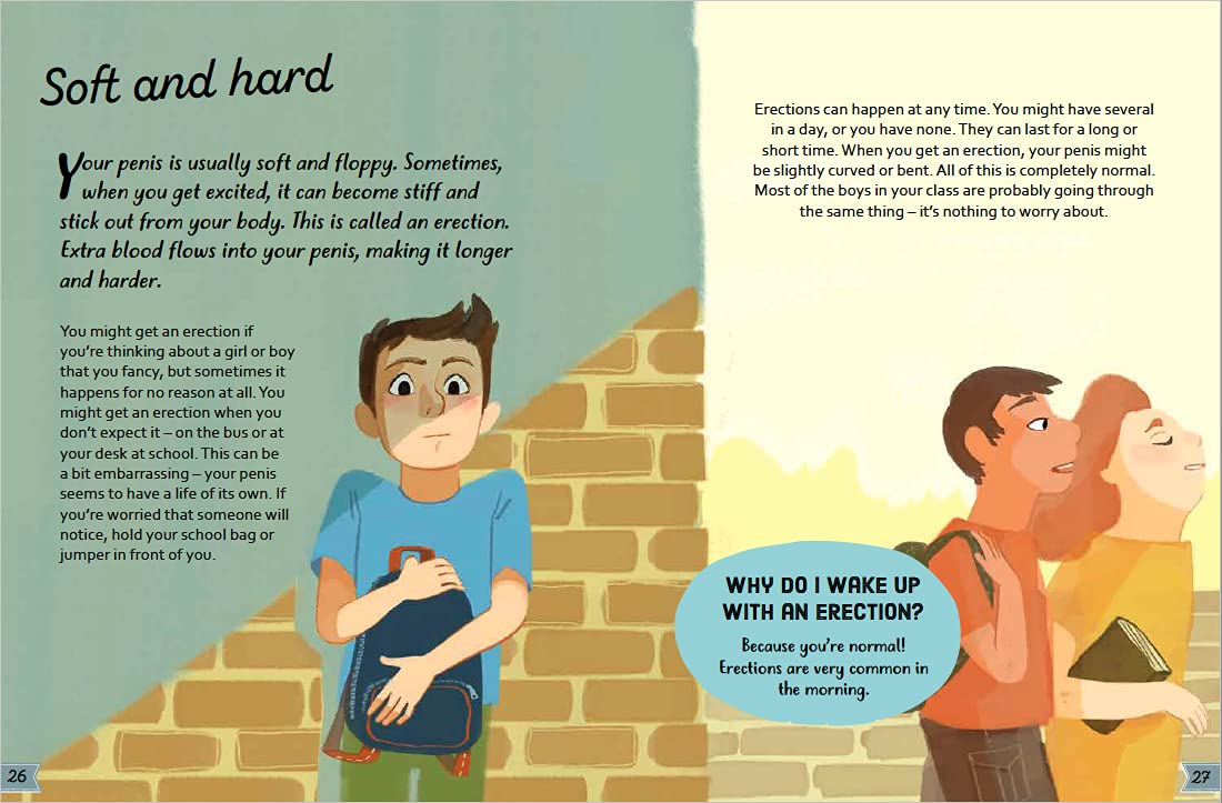 A Boy's Guide to Growing Up by Anita Ganeri - inside spread with illustrations and diagrams for ages 7-9
