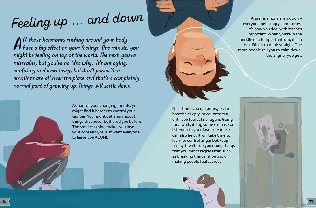 A Boy's Guide to Growing Up by Anita Ganeri - additional illustrated page from My Body's Changing series