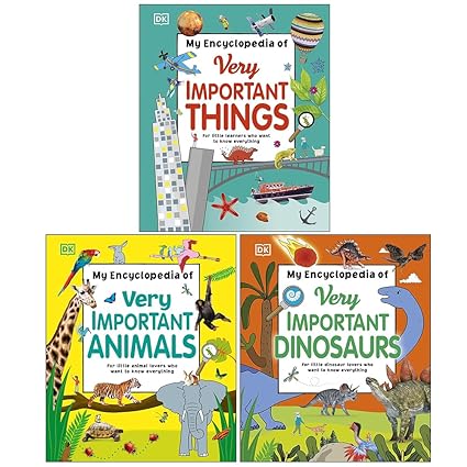 My Encyclopedia of Very Important Animals by DK hardback cover, part of the 3 book collection set