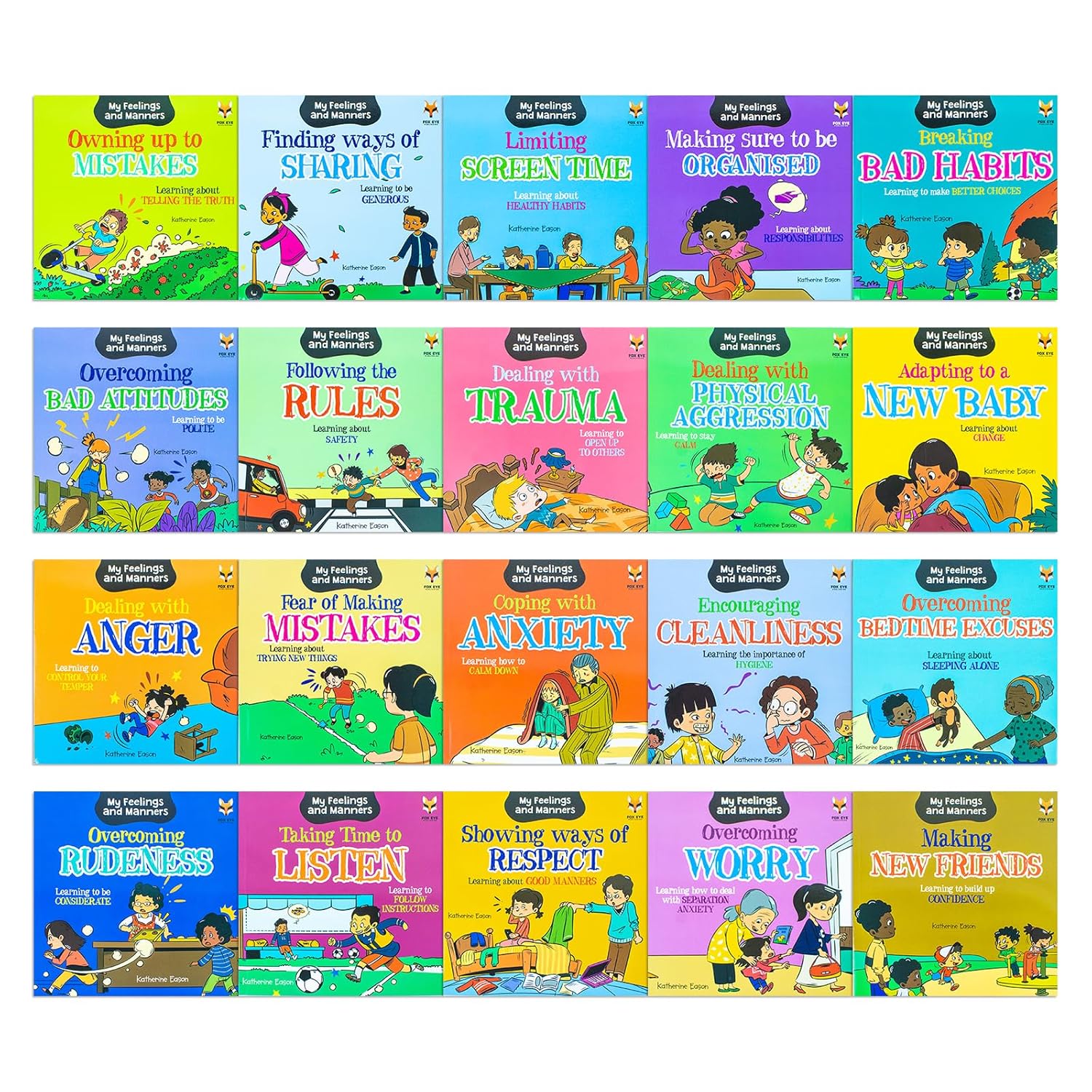 Katherine Eason 20 paperback books - My Feelings and Manners Library collection for young children