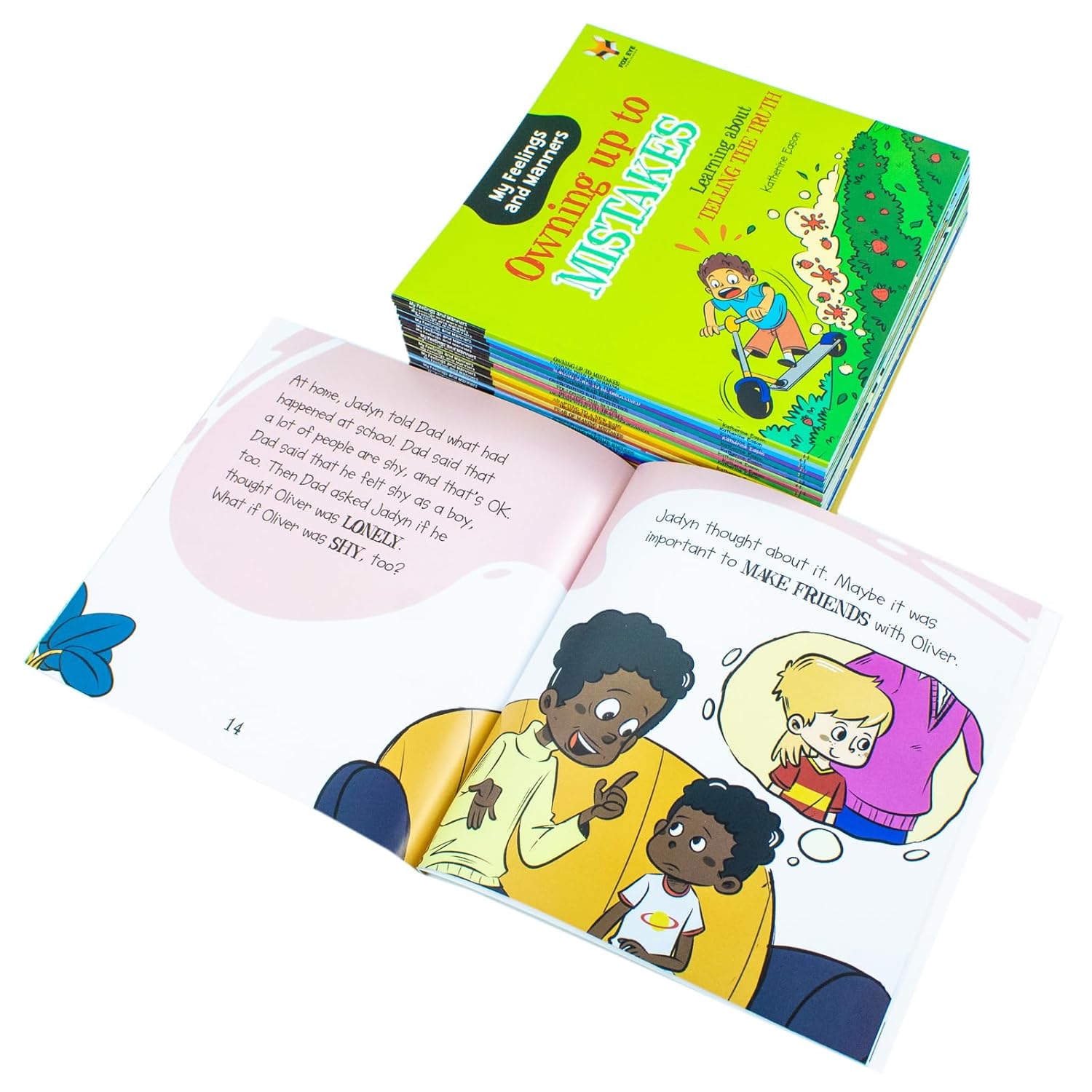 My Feelings and Manners Library box set packaging - 20 paperback books by Katherine Eason