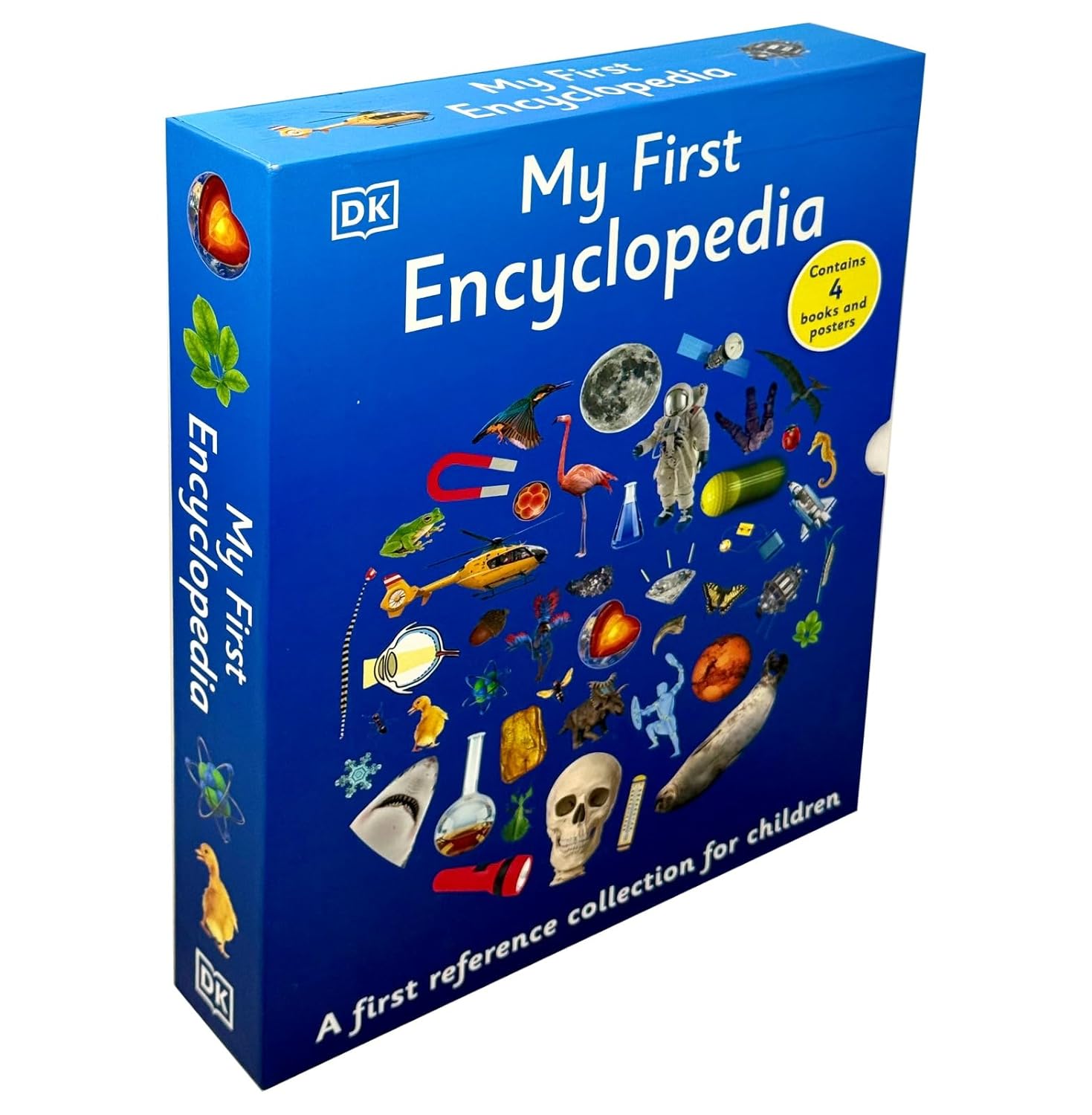 Back cover of My First Encyclopedia 4 Books Collection Set by DK, non-fiction paperback set for ages 3-7