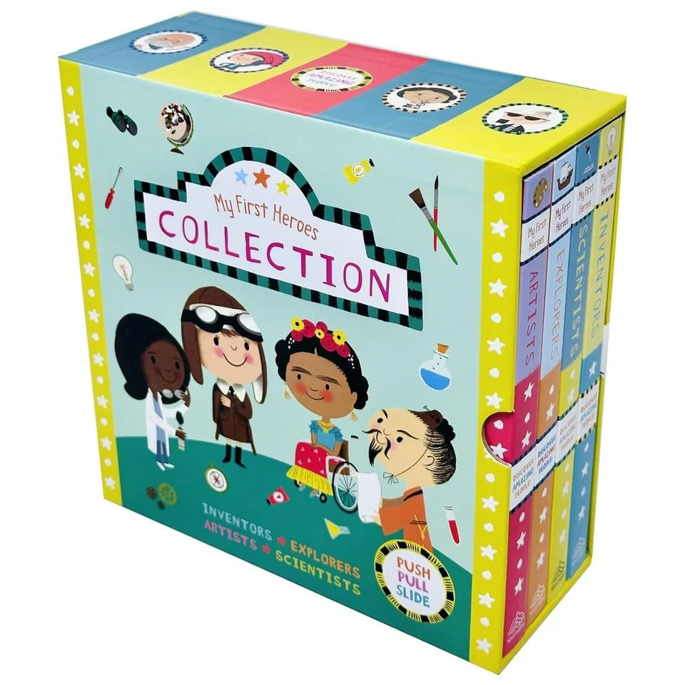 My First Heroes Artists board book by Nila Aye - interactive push pull slide book for preschoolers