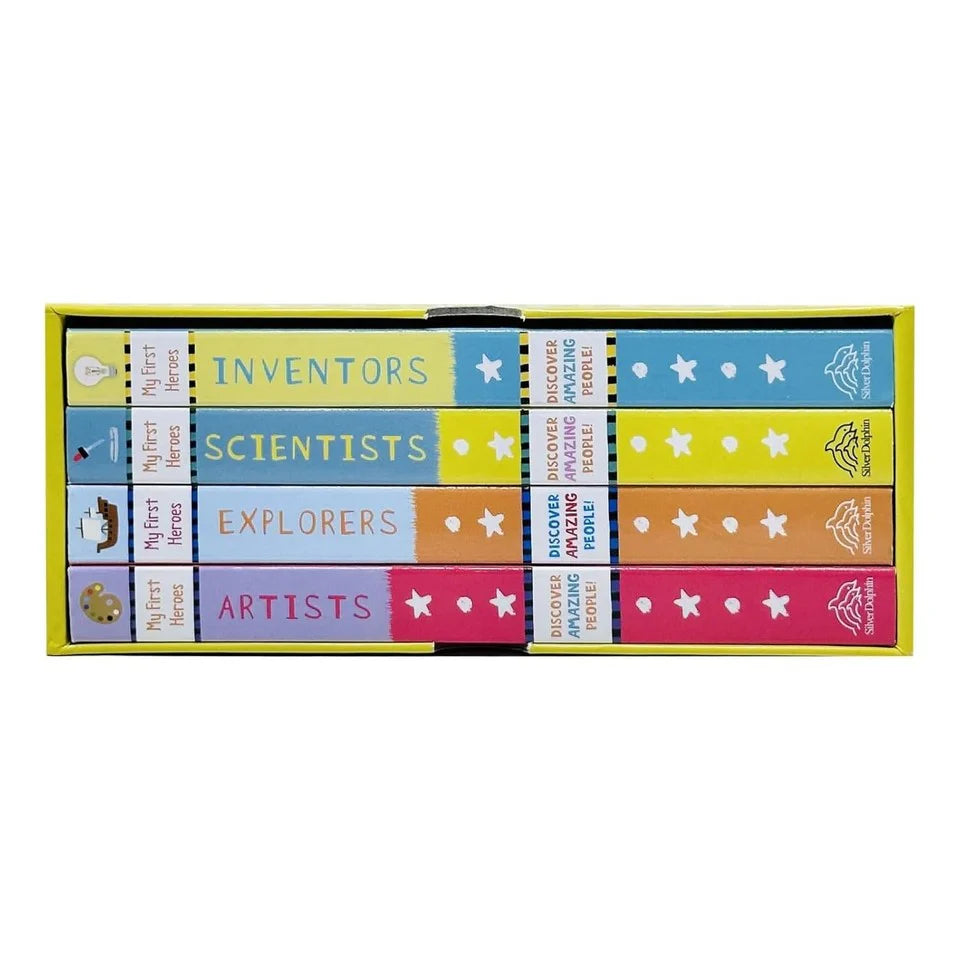 My First Heroes Scientists board book by Nila Aye - interactive push pull slide book for preschoolers