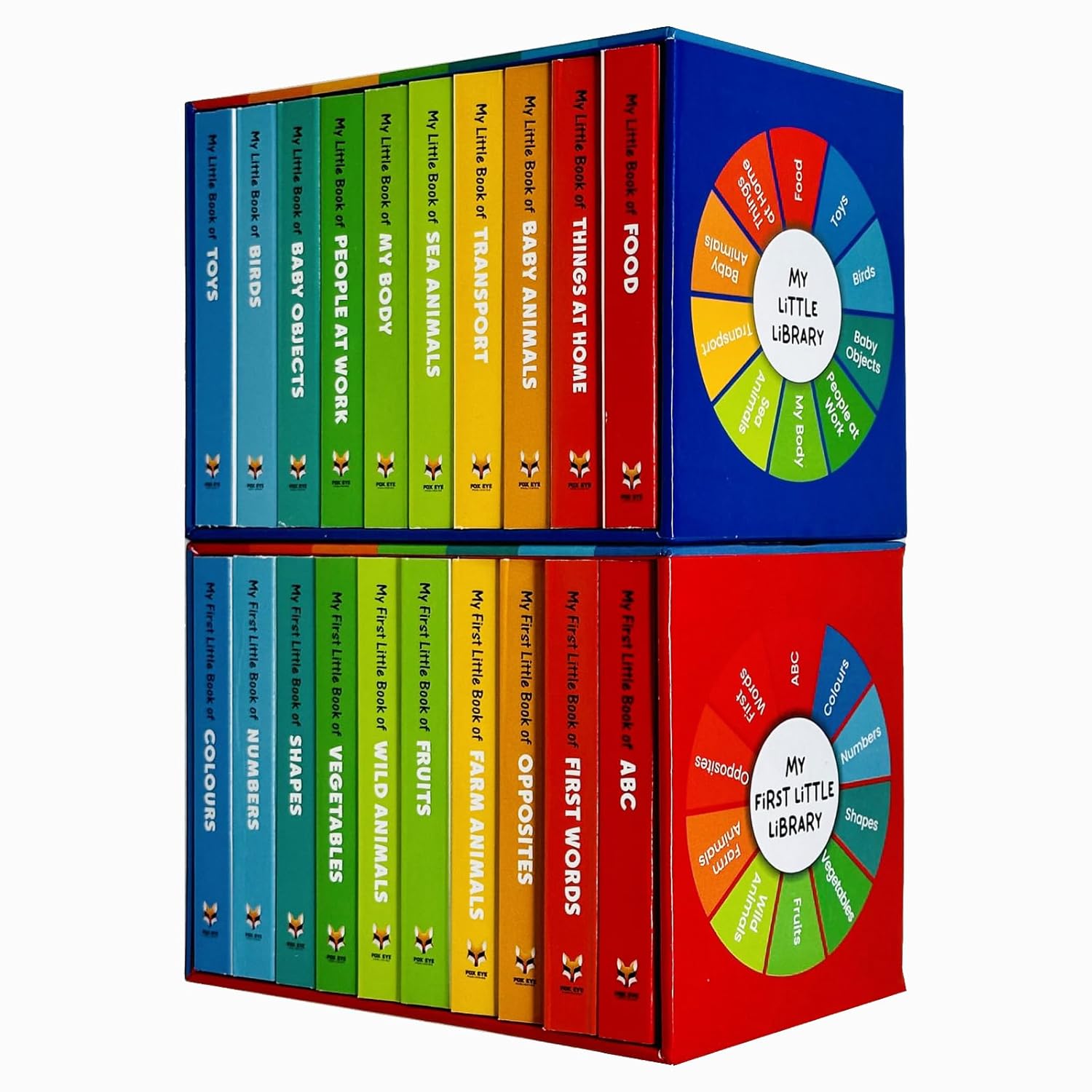 My First Little Library and My Little Library 20 Books Collection Set - Fox Eye Publishing Hardcover set for ages 3-5
