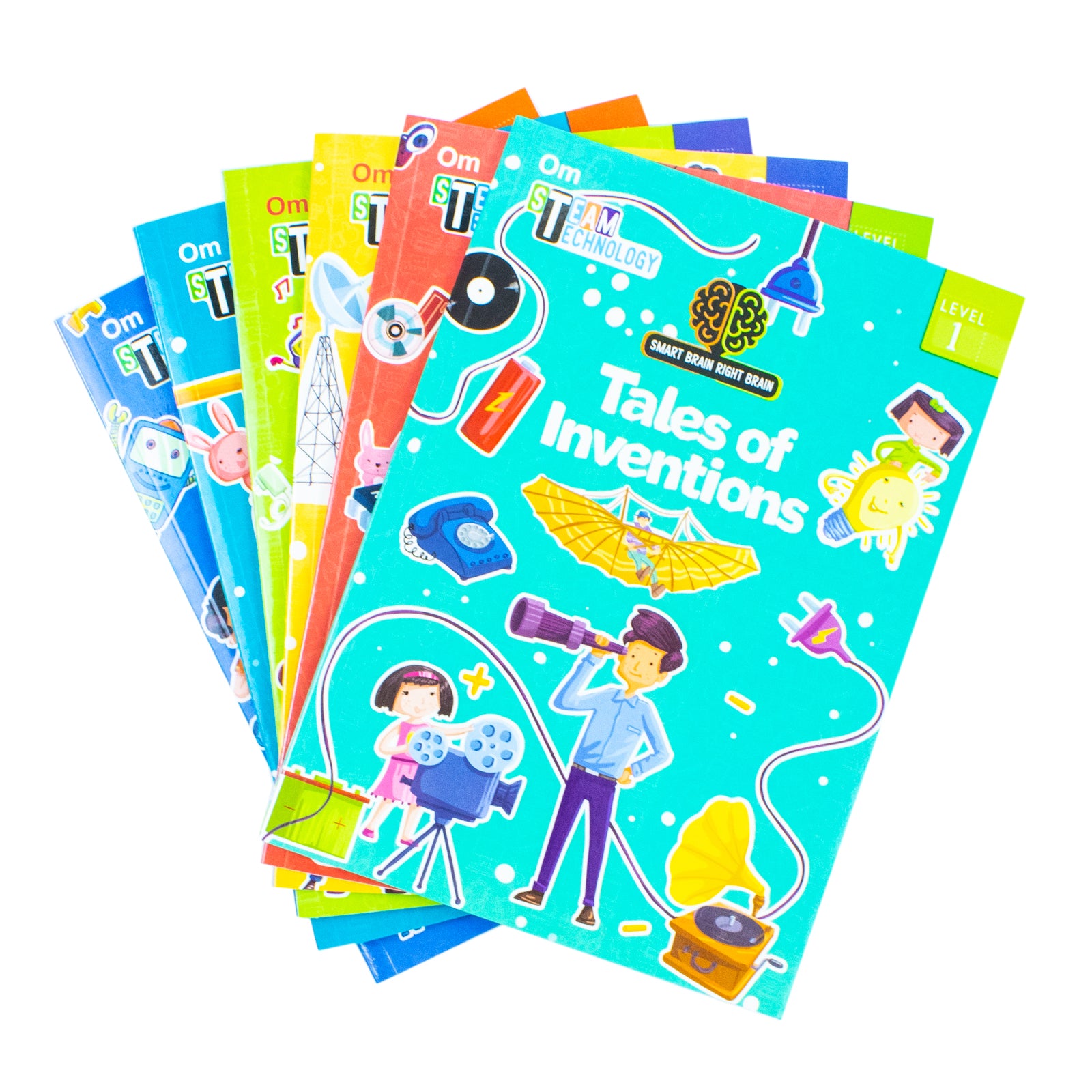 Smart Brain Right Brain Technology Level 1-3 books, Tales of Inventions, Paperback