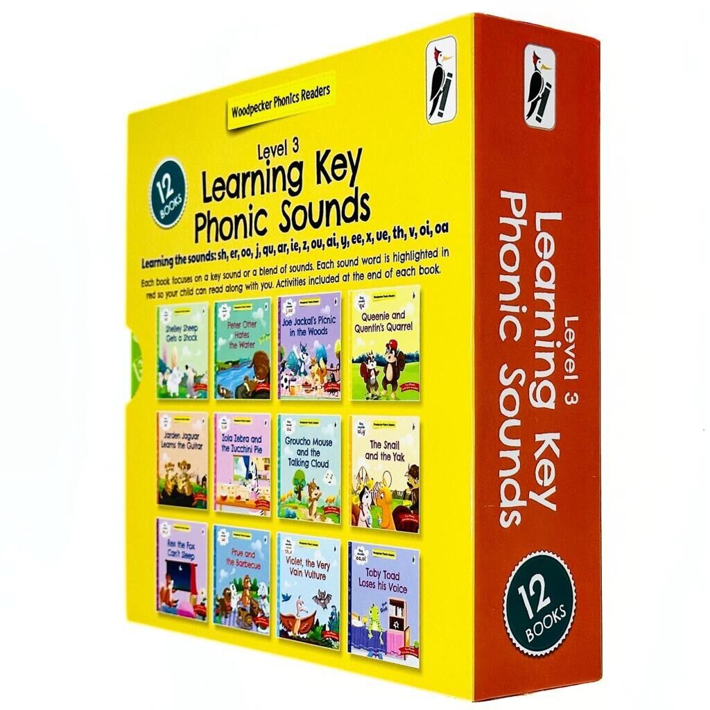 Inside the My Third Phonic Sounds box set - phonics stories with fun activities for early readers