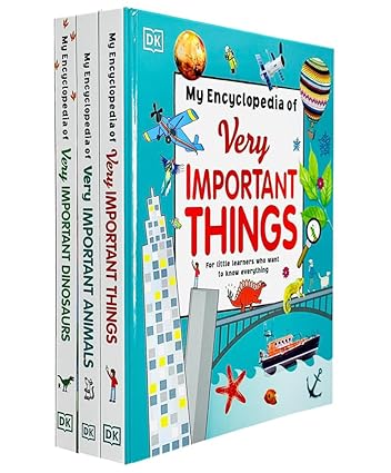 My Very Important Encyclopedias by DK 3 Books Collection Set (Things, Animals & Dinosaurs) hardback cover, ages 5-9
