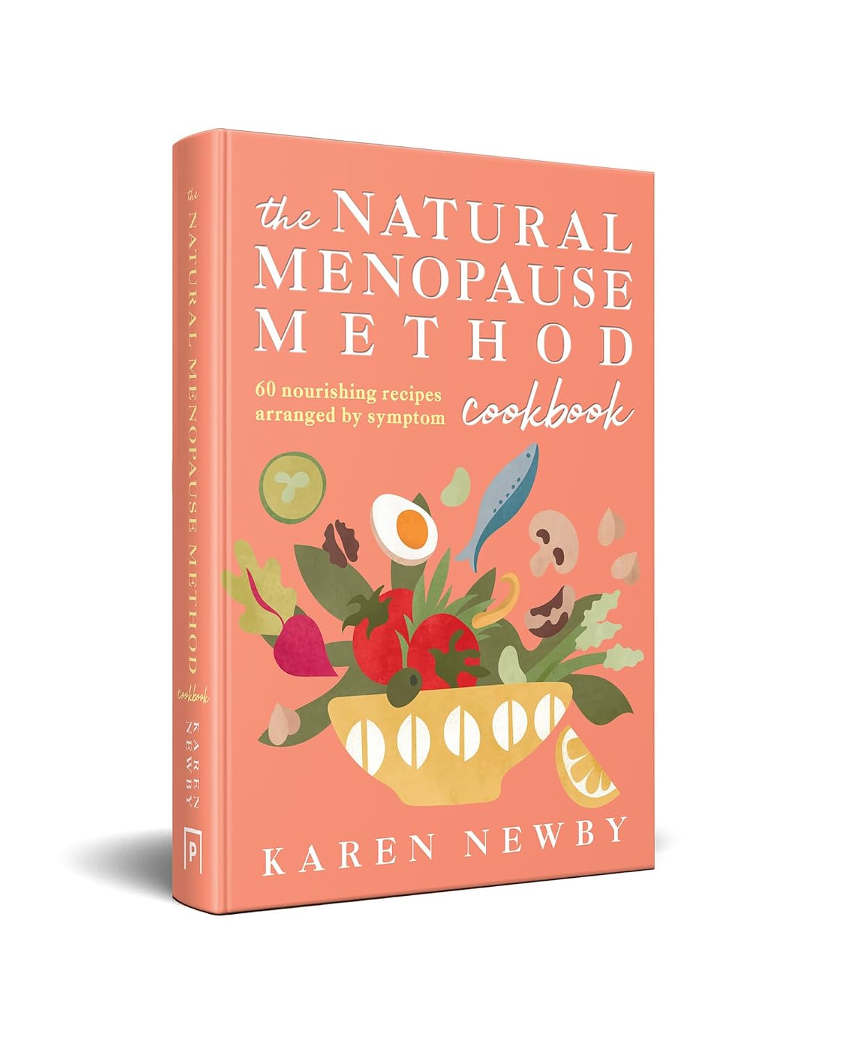 Inside pages of The Natural Menopause Method Cookbook by Karen Newby showing symptom-led recipes and hero ingredients