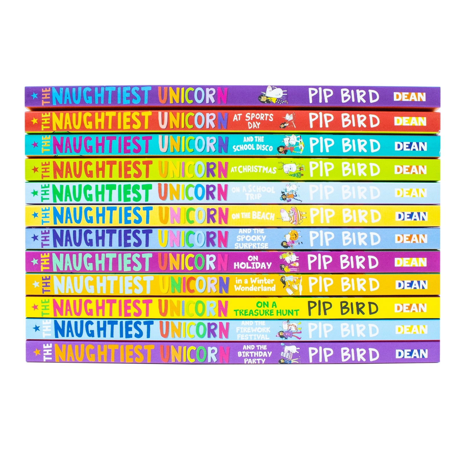 The Naughtiest Unicorn Series 12 Books Collection Set by Pip Bird - Ages 5-7 Paperback - spine view