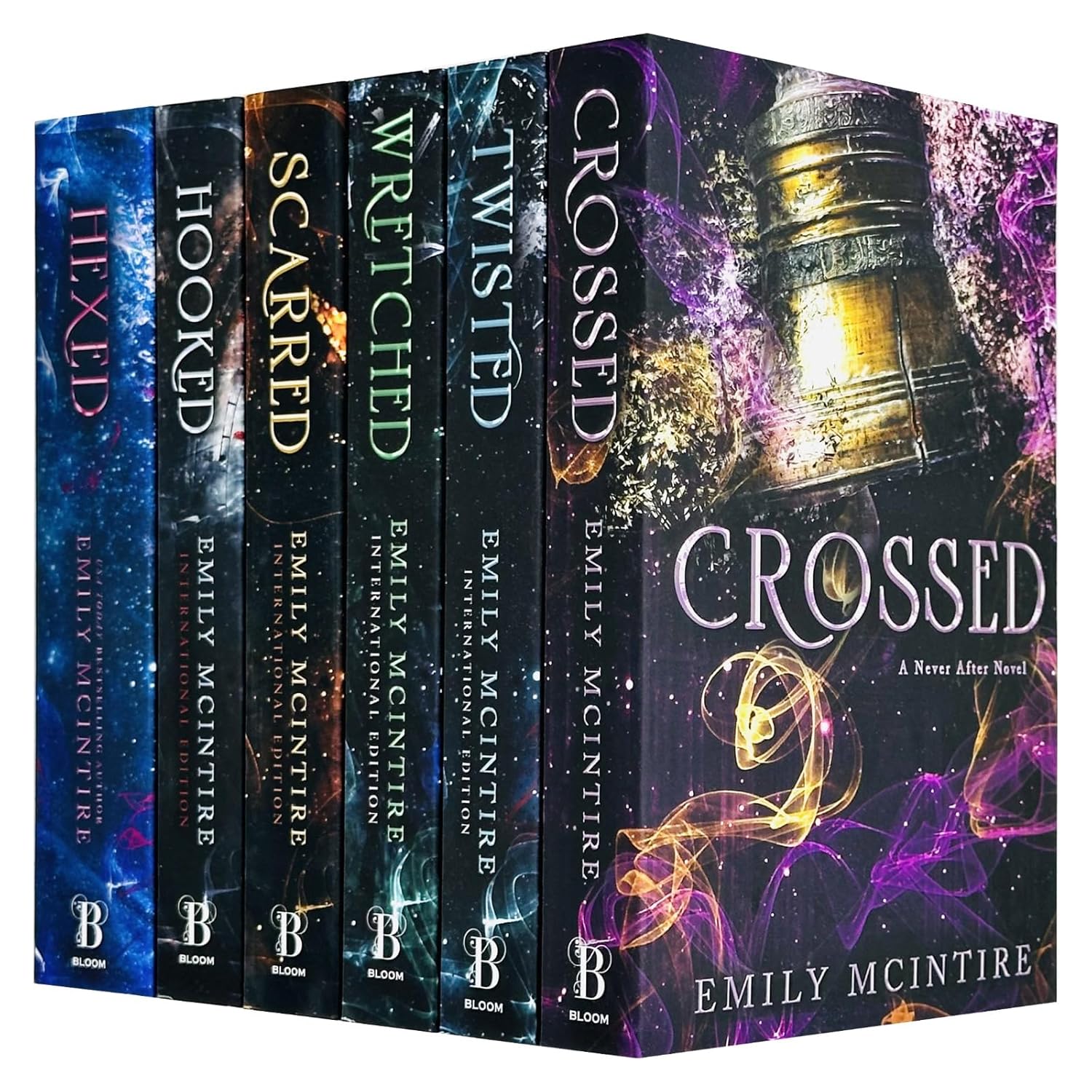 Never After Series by Emily McIntire 6 Books Collection Set - Hooked, Scarred, Wretched, Twisted, Crossed, Hexed - Paperback