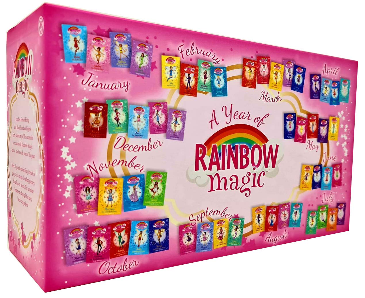 A Year of Rainbow Magic Boxed Collection - 52 Books by Daisy Meadows Paperback - Lets Buy Books