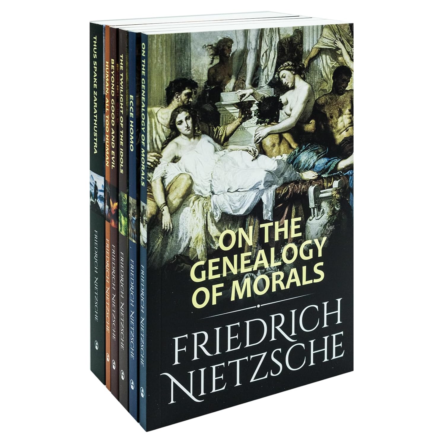 Nietzsche 6 book collection set arranged for philosophy gift display