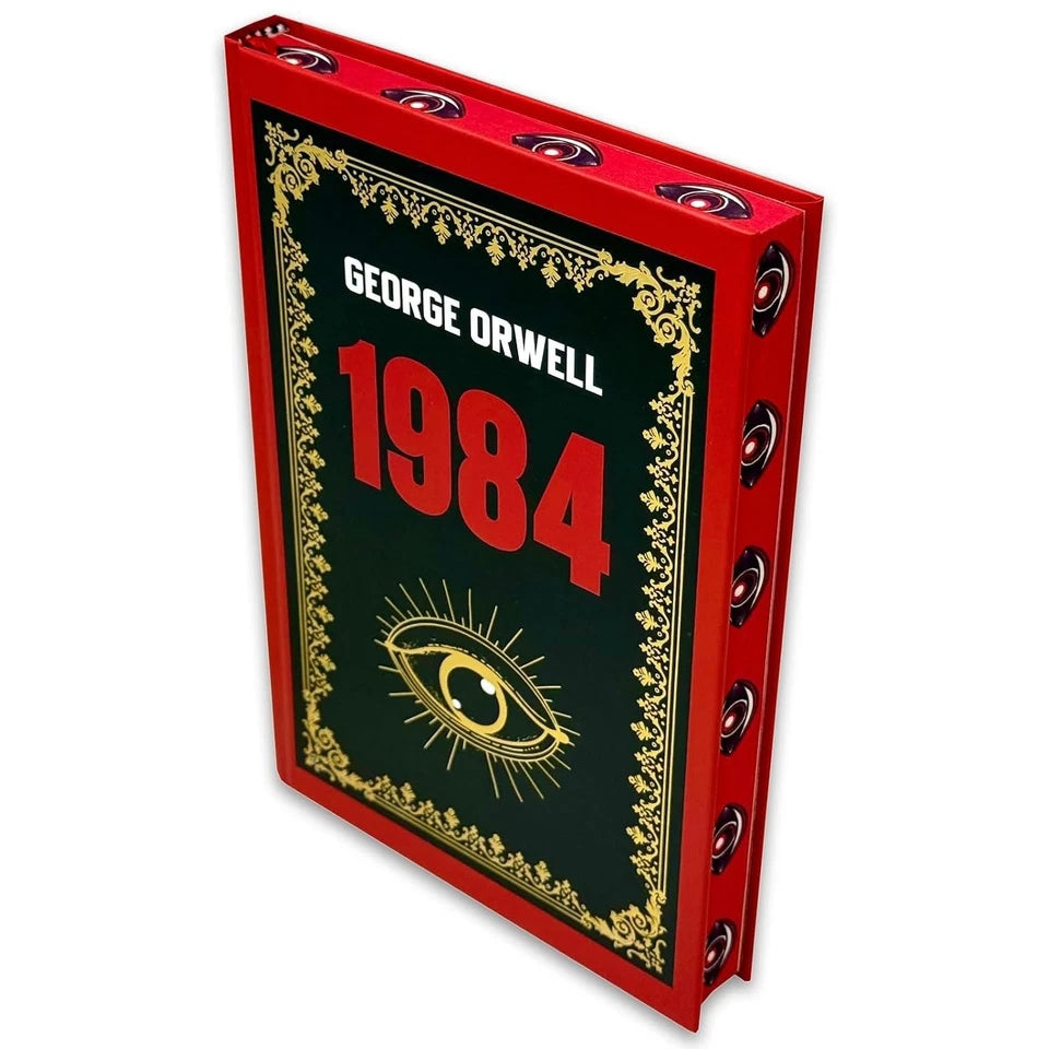 Inside pages of Nineteen Eighty-Four by George Orwell hardback edition showing print quality